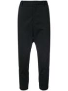 Nili Lotan - Cropped Drop-crotch Tailored Trousers - Women - Wool/spandex/elastane - 2, Blue, Wool/spandex/elastane