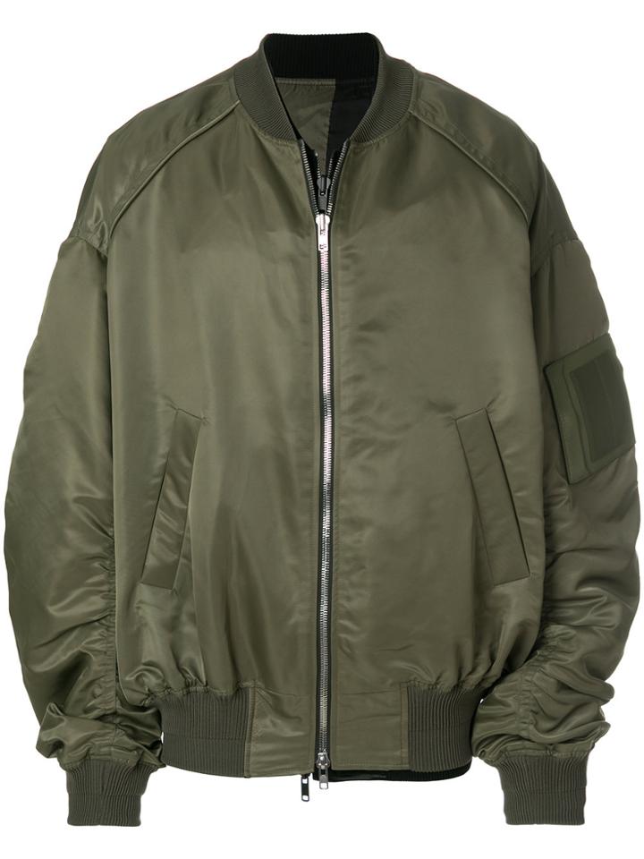 Juun.j Zipped Bomber Jacket - Green