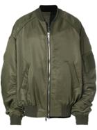 Juun.j Zipped Bomber Jacket - Green