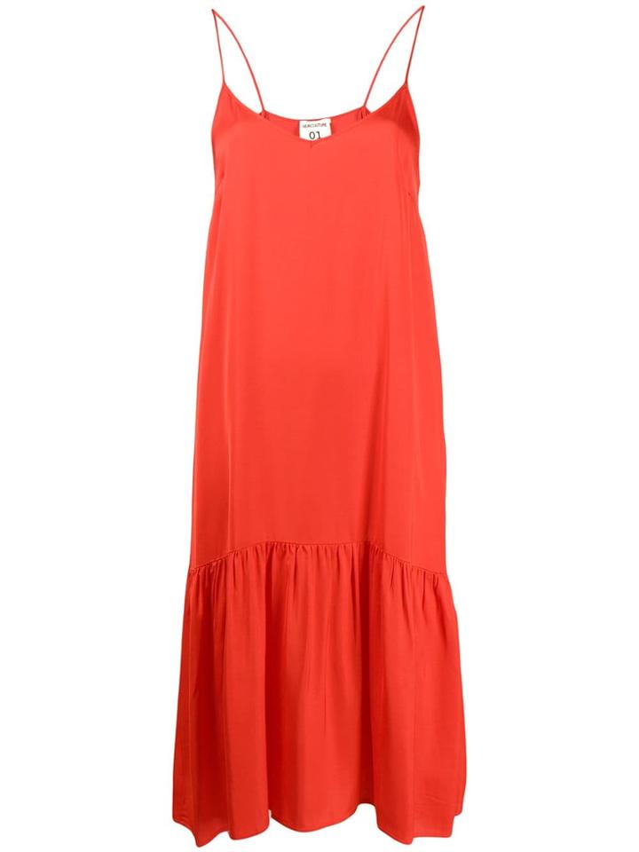 Semicouture Shift Midi Dress - Red