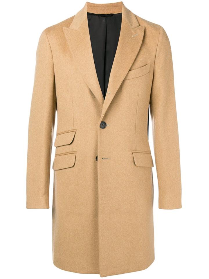 Hevo Boxy Single-breasted Coat - Nude & Neutrals