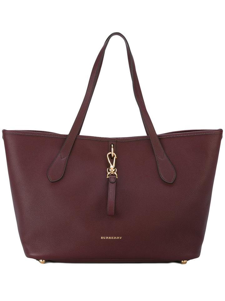 Burberry - Brook Tote - Women - Cotton/calf Leather - One Size, Women's, Red, Cotton/calf Leather
