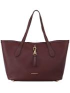 Burberry - Brook Tote - Women - Cotton/calf Leather - One Size, Women's, Red, Cotton/calf Leather