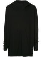 Julius Hooded Long Sleeve T-shirt - Black