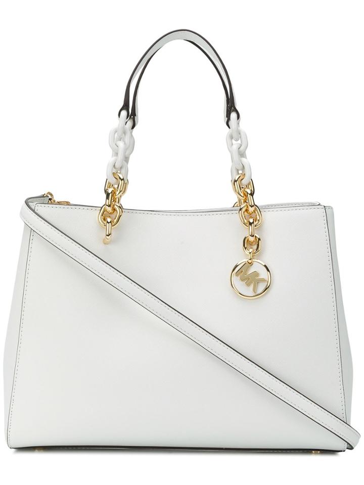 Michael Michael Kors Cynthia Satchel - White