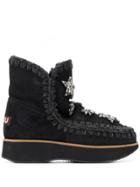Mou Star-embellished Ankle Boots - Black
