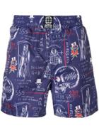 Sss World Corp Printed Quick-dry Swim Short - Blue