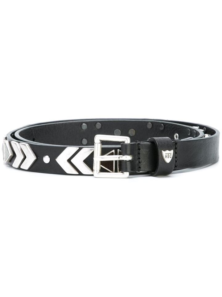 Htc Hollywood Trading Company Studded Belt, Men's, Size: 85, Black, Calf Leather