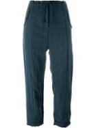 Christian Wijnants Flap Pocket Penko Trousers, Women's, Size: 42, Blue, Viscose/polyamide