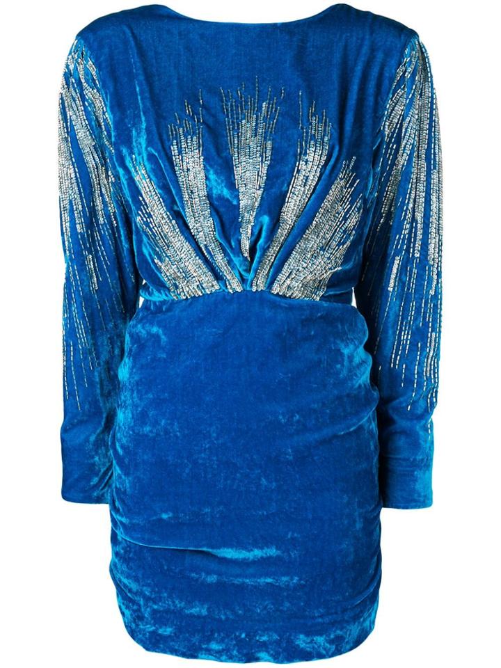 Attico Sequin Embellished Dress - Blue