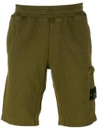 Stone Island Jersey Track Shorts, Men's, Size: Xl, Green, Cotton