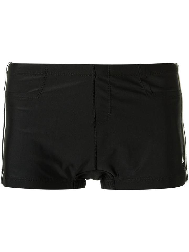Blue Man Panelled Swimming Trunks, Men's, Size: Medium, Polyimide/spandex/elastane