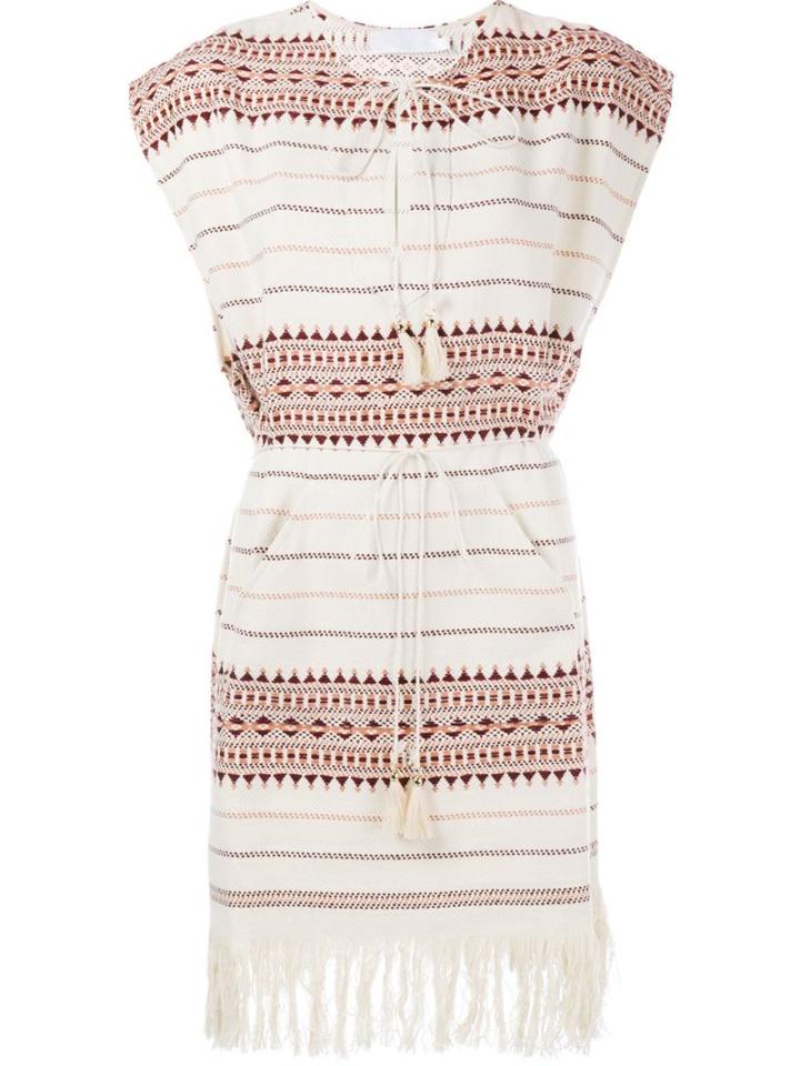Zimmermann Fringed Hem Poncho Dress