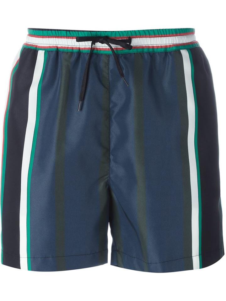 Msgm Striped Swim Shorts
