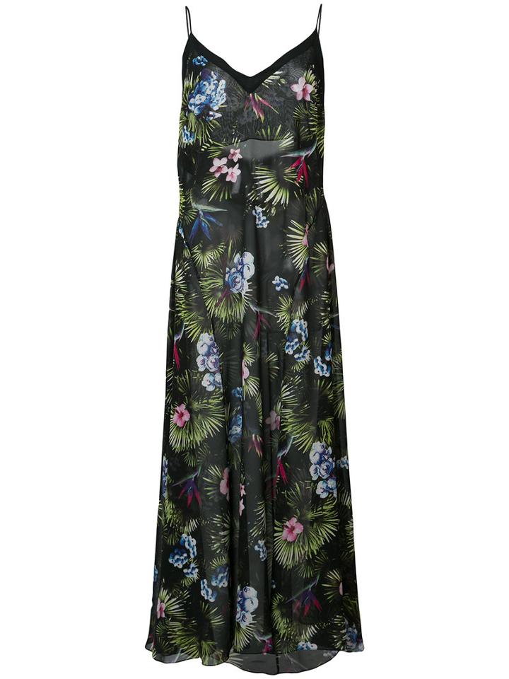 Fleur Du Mal Full Sweep Dress, Size: Medium, Black, Silk