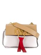 Valentino Small Vlogo Shoulder Bag - Neutrals