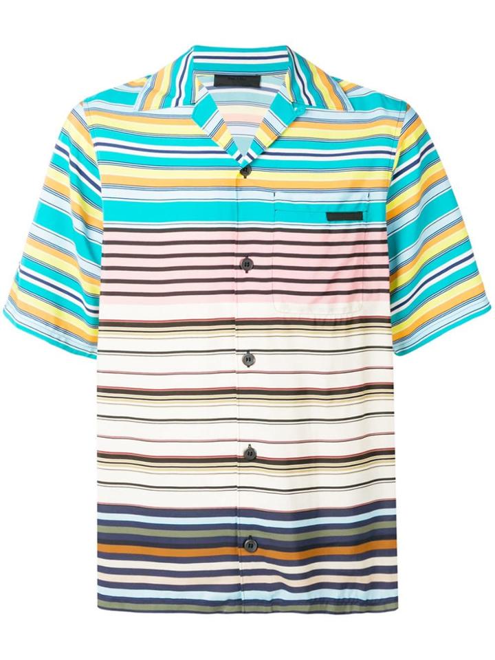 Prada Short-sleeved Pongé Shirt - Green