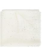 Faliero Sarti 'maxel' Scarf, Women's, White, Silk/polyester/cashmere/virgin Wool
