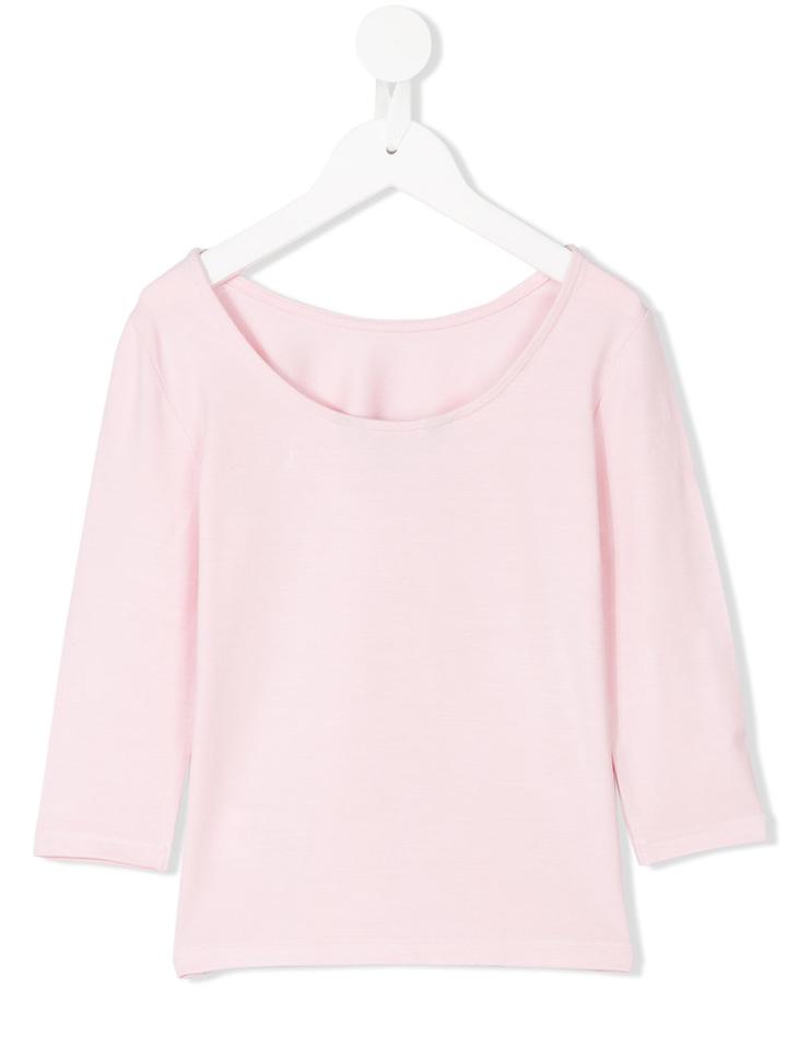 Longsleeved T-shirt - Kids - Spandex/elastane/modal - 8 Yrs, Pink/purple, Ralph Lauren Kids