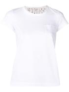 Sacai T-shirt With Popline Detail - White