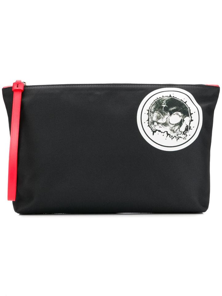 Alexander Mcqueen Skull Print Clutch - Black