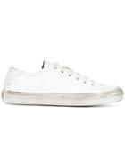 Saint Laurent Sl/06 Distressed Court Sneakers - White
