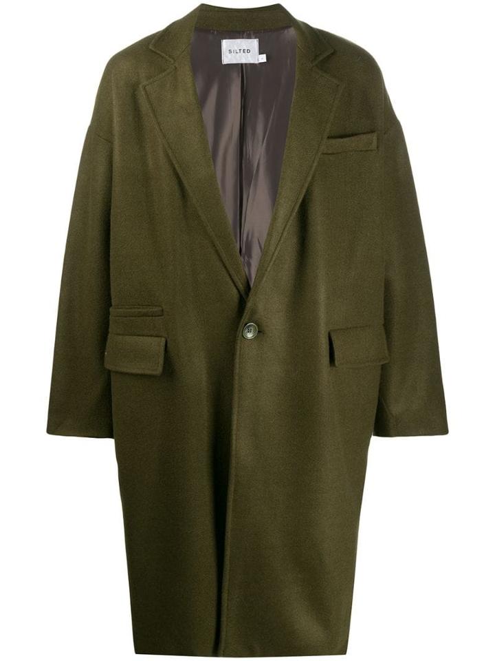 The Silted Company Single-breasted Coat - Green
