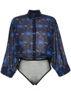 Andrea Marques Shirt Style Bodysuit - Est Roseta Café