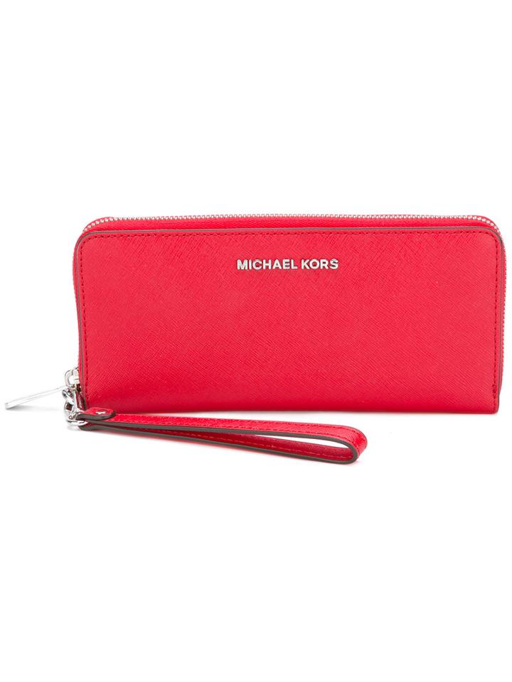 Michael Michael Kors Jet Set Wristlet Purse, Women's, Red, Leather