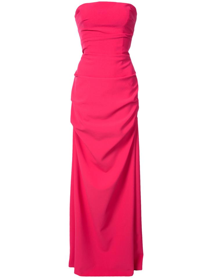 Nicole Miller Felicity Strapless Gown - Pink & Purple