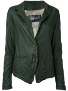 Giorgio Brato - Two Button Jacket - Women - Cotton/leather/nylon - 46, Green, Cotton/leather/nylon