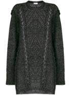 Red Valentino Open Cable Knit Sweater - Black