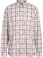 Burberry Fil Coupé Check Cotton Shirt - White