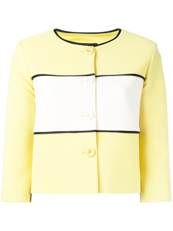 Boutique Moschino Cropped Panel Jacket - Yellow & Orange
