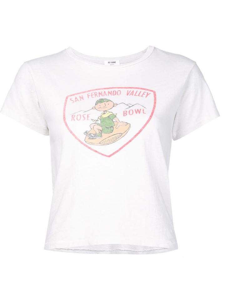 Re/done 'san Fernando Valley' T-shirt, Women's, Size: Xs, White, Cotton