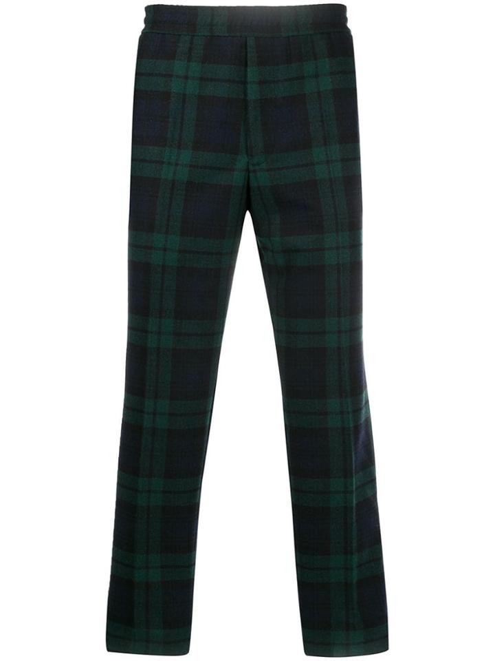 Golden Goose Tartan Print Straight Leg Trousers - Black