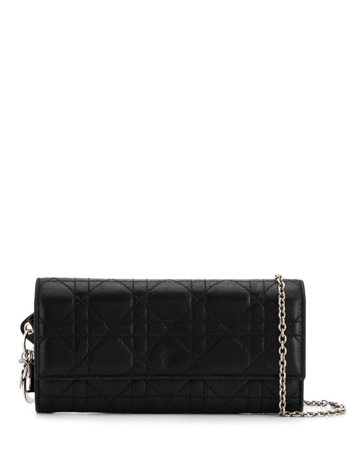 Christian Dior Pre-owned Quilted Wallet Clutch - Black