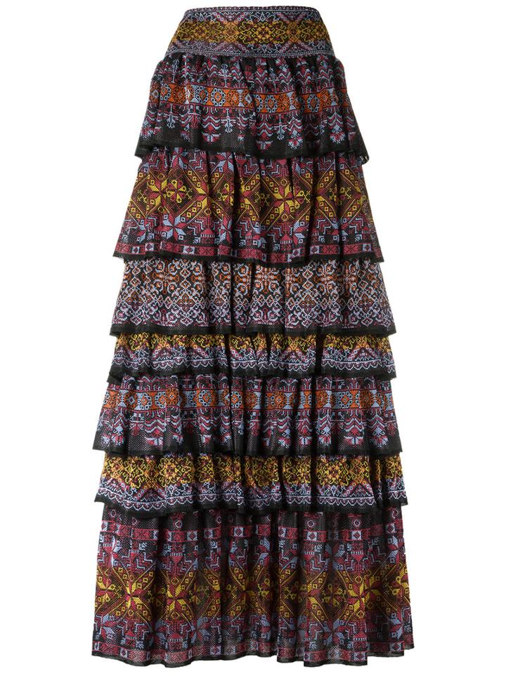 Cecilia Prado - Knit Maxi Skirt - Women - Acrylic/lurex/viscose - P, Purple, Acrylic/lurex/viscose