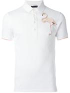 Etro Embroidered Flamingo Polo Shirt, Men's, Size: Xs, White, Cotton