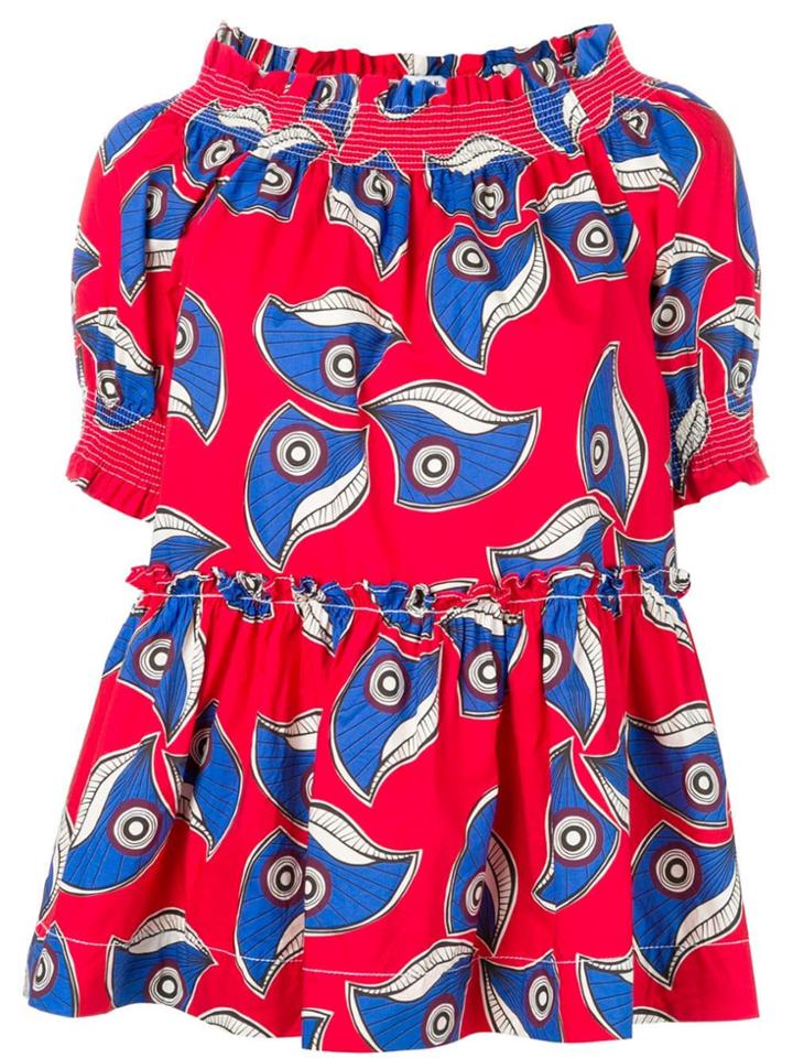 P.a.r.o.s.h. Paneled Print Blouse - Red