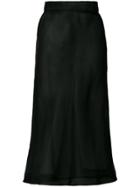 Murmur Sheer Midi Skirt - Black