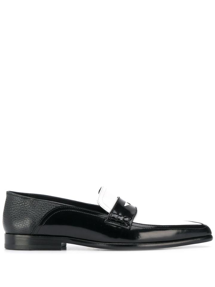 Loewe Two-tone Penny Loafers - Black