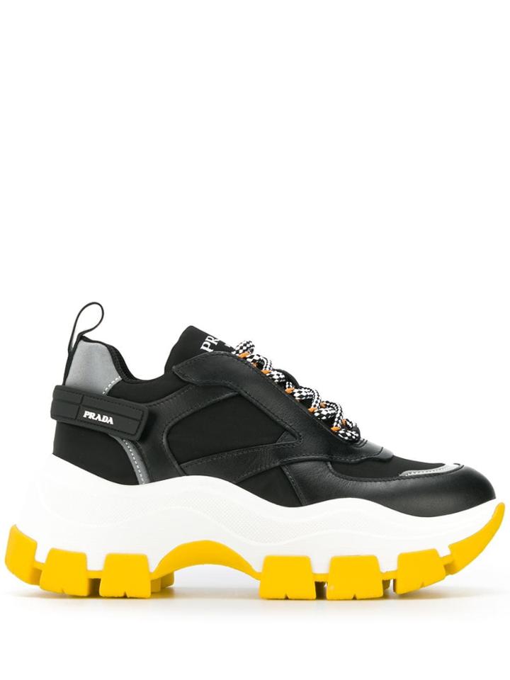 Prada Pegasus Chunky Sneakers - Black