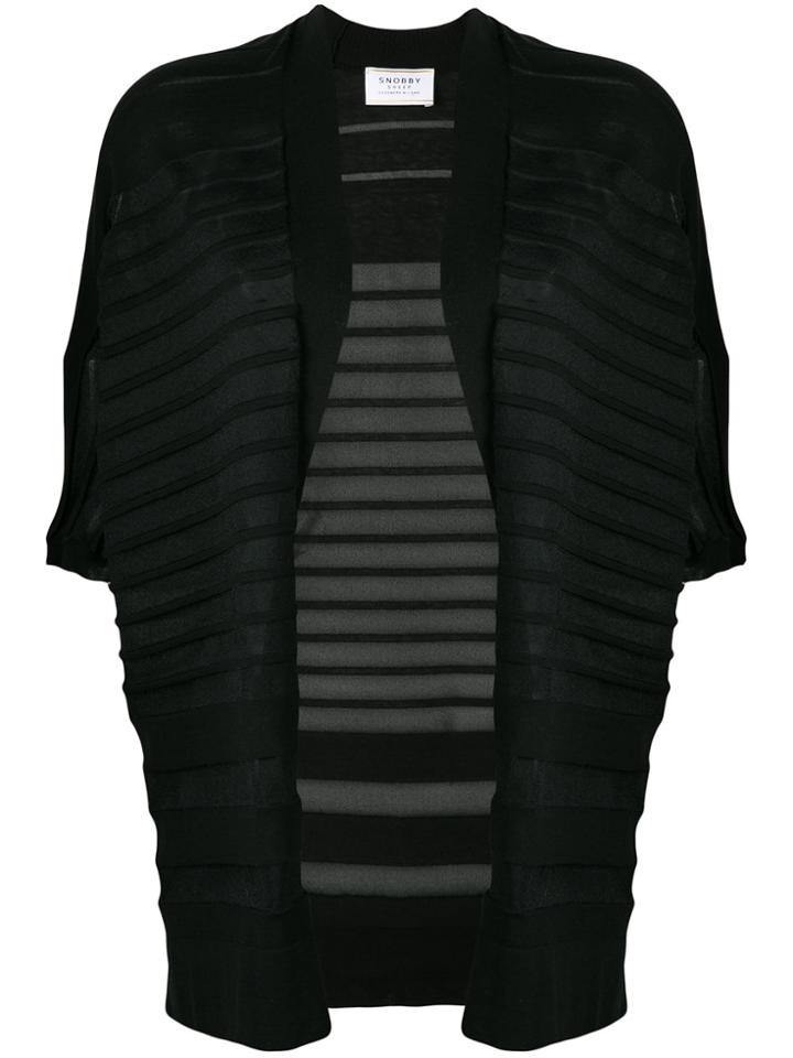 Snobby Sheep Striped Cardigan - Black
