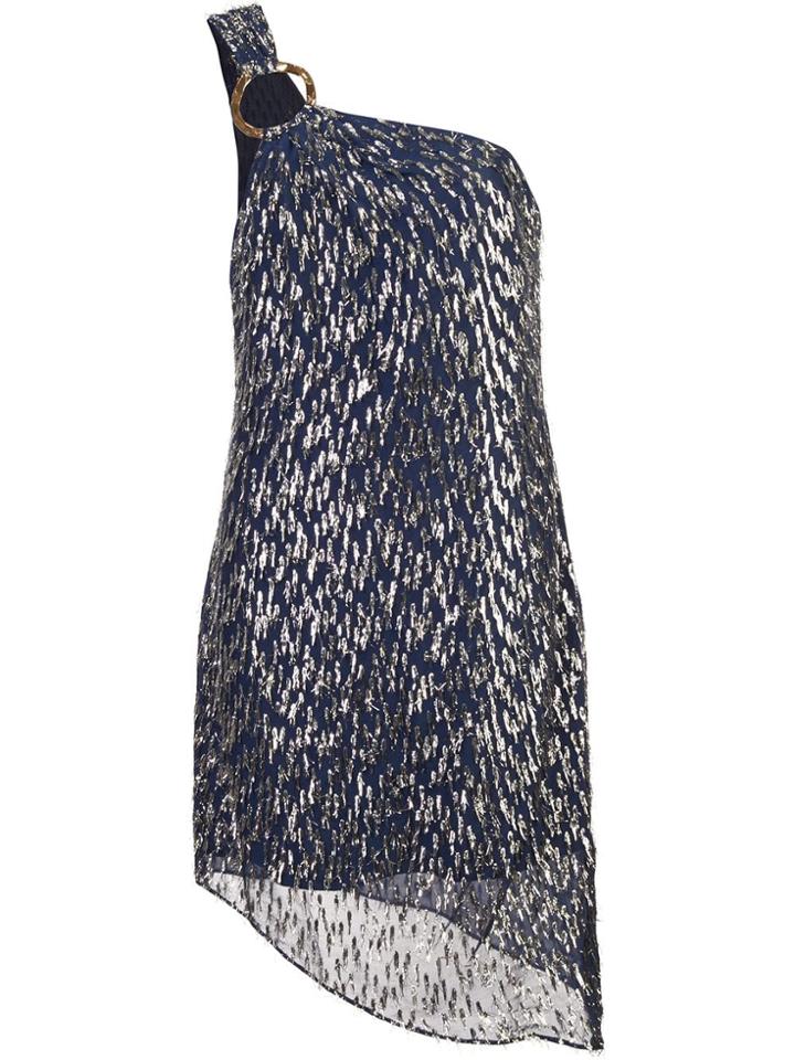 Haney Asymmetric Short Dress - Blue