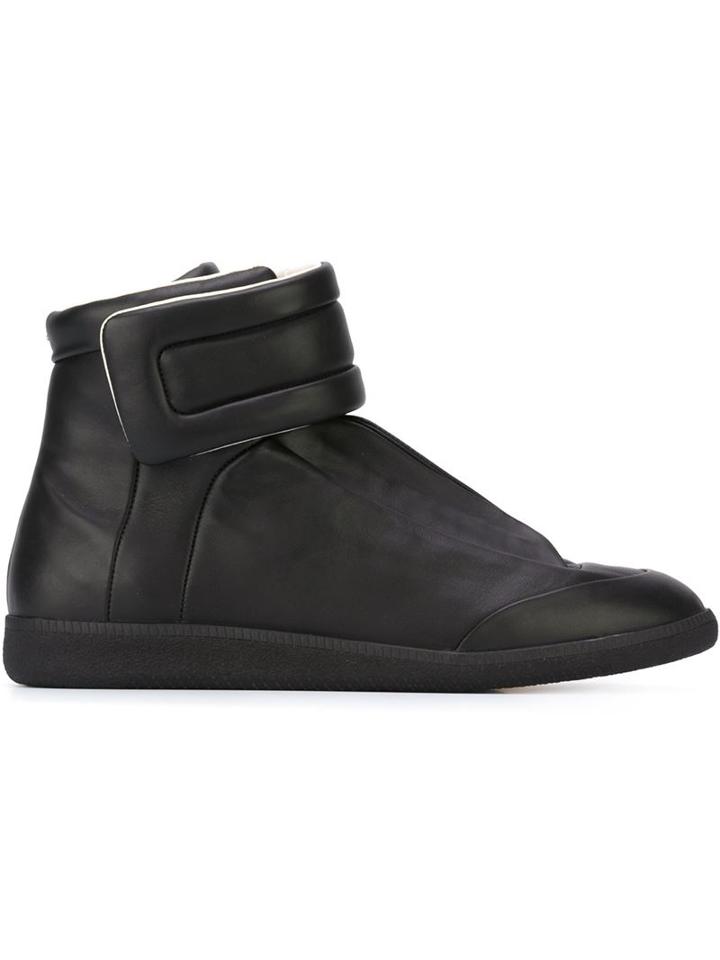 Maison Margiela Future Hi-top Sneakers, Men's, Size: 41, Black, Calf Leather/leather/rubber