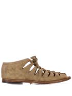Alberto Fasciani Peep Toe Sandals - Brown