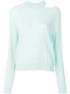 Zadig & Voltaire Long Sleeved Distressed Jumper - Blue