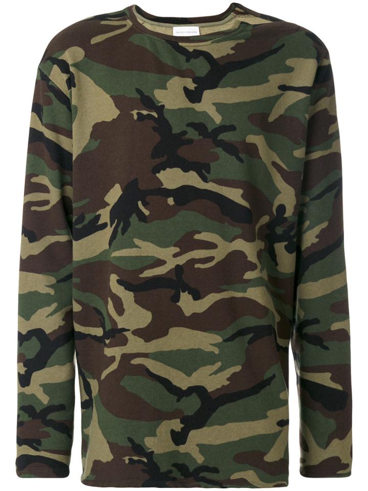 Faith Connexion Camouflage Print Sweatshirt - Green