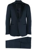 Lardini Slim Tailored Tuxedo, Men's, Size: 54, Blue, Wool/mohair/silk/cotton